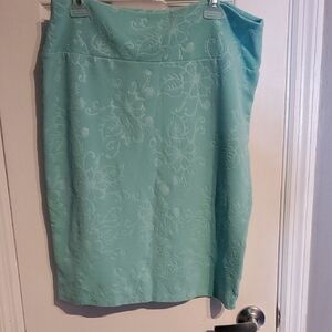 LuLaRoe Cassie Pencil Skirt Mint Floral